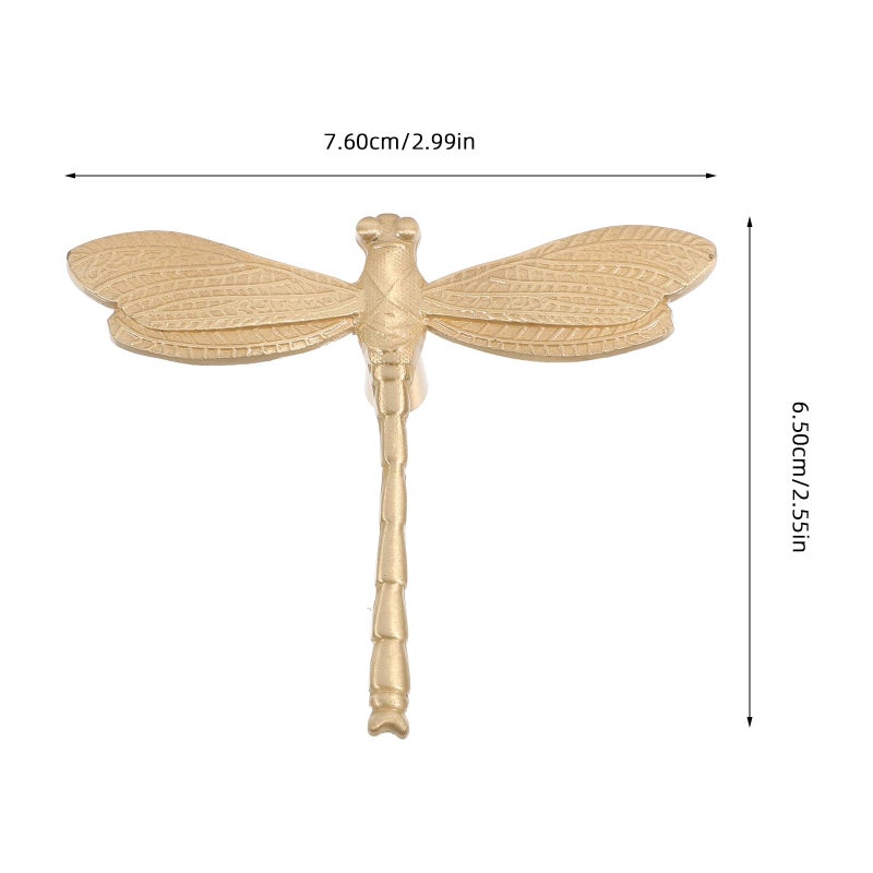 Brass Dragonfly Cabinet Handle Single Hole Drawer Knob For Home Furniture Dressers - Image 3