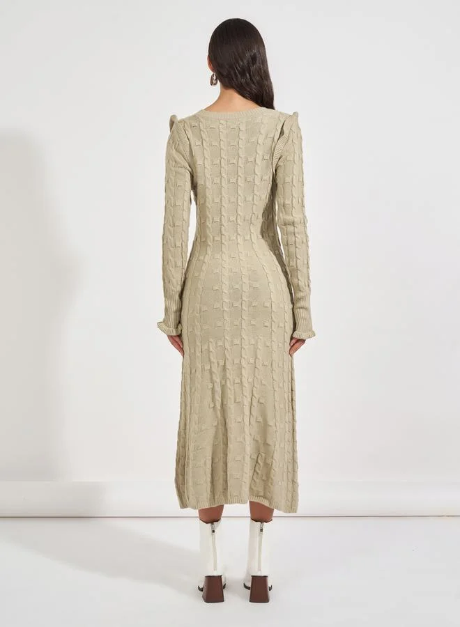 Styli Cable Knit Dress