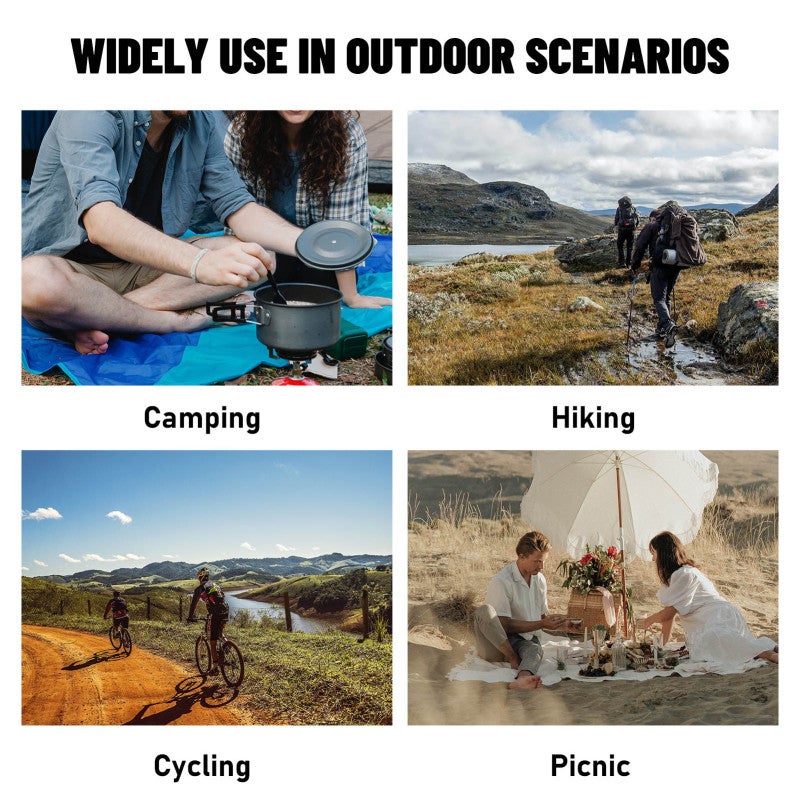 Portable Camping Stove: Stainless Steel Silver Foldable Stove - Adjustable Flame Lightweight Stove for Camping Hiking Outdoor Cooking Picnics - Image 2