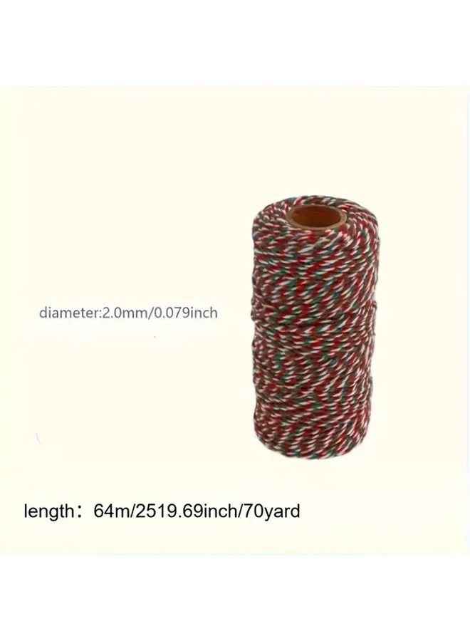 Triple Color Polycotton Twine 2mm Thick 70 Yards For Gift Wrapping And DIY Crafts - Image 5