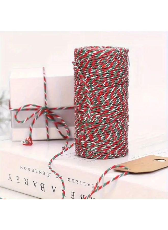 Triple Color Polycotton Twine 2mm Thick 70 Yards For Gift Wrapping And DIY Crafts - Image 2