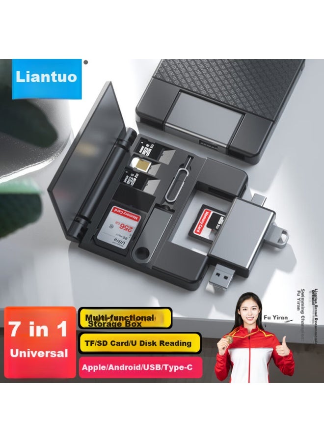 Linkstone Liantuo Multifunctional Otg Card Reader Memory Card Storage Box, Compatible With Apple/huawei Phones, External Usb/sd/tf Card, Universal Camera Adapter - Image 1