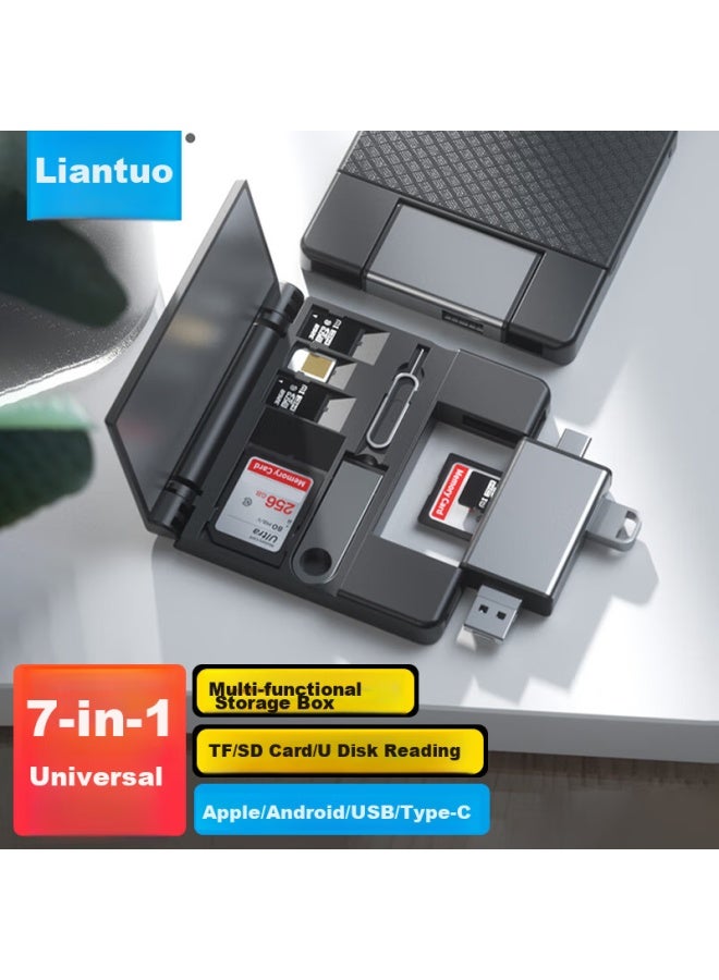 Linkstone Liantuo Multifunctional Otg Card Reader Memory Card Storage Box, Compatible With Apple/huawei Phones, External Usb/sd/tf Card, Universal Camera Adapter - Image 5