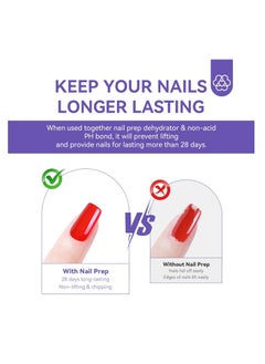 Saviland SAVILAND Nail Dehydrator and Primer: Acid-Free Natural Nail Dehydrator and Nail Primer & Protein Bonding Acrylic Nail Kit Gel Nail Polish Superior Bonding Acrylic Nail Supplies Profession Salons  - Image 5