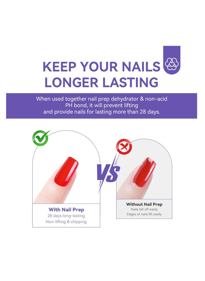Saviland SAVILAND Nail Dehydrator and Primer: Acid-Free Natural Nail Dehydrator and Nail Primer & Protein Bonding Acrylic Nail Kit Gel Nail Polish Superior Bonding Acrylic Nail Supplies Profession Salons  - Image 5
