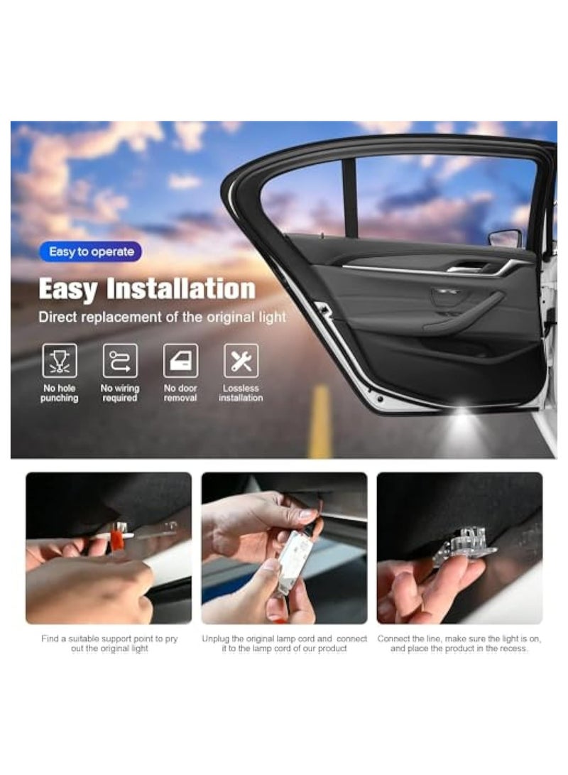 HD Glass Door Lights for 1/2/3/4/5/6/7/8 Series M/X/Z Cars Accessories, IP67 Waterproof Puddle Lights LED Welcome Lamps Door Entry Lighting LED Puddle Lights Car Door Illumination for BMW - Image 3