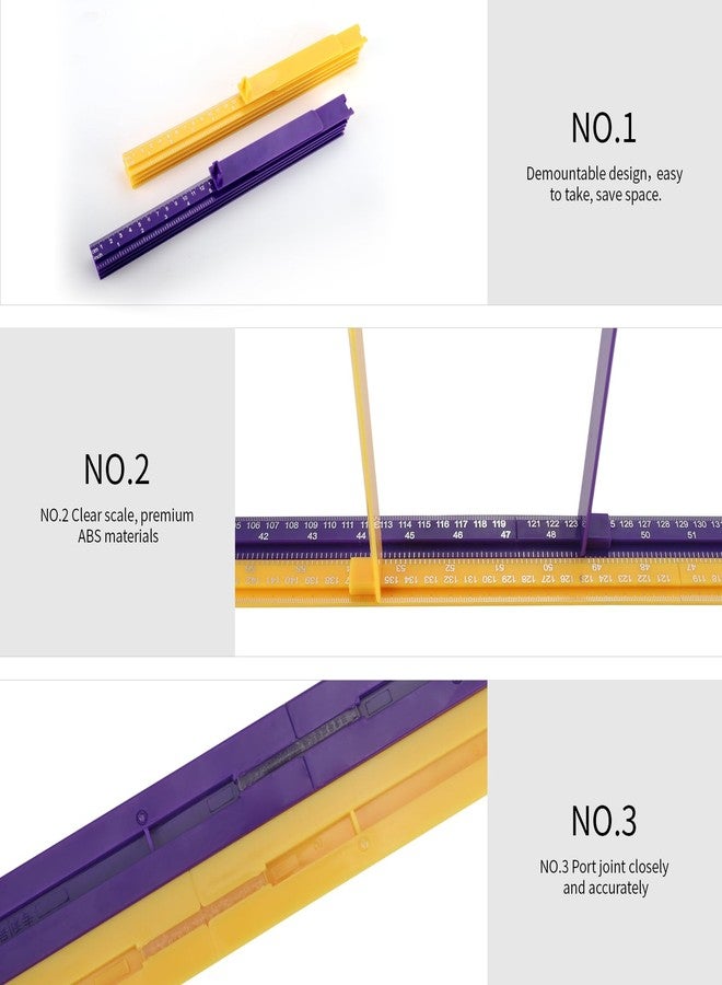 Egoldto Height Measurement for Wall, Children Adult Height Measurement Rod, 3D Removable Growth Height Stick, Wall Mounted Splicing Height Ruler for Kids Baby Nursery 79 inch (Yellow) - Image 5