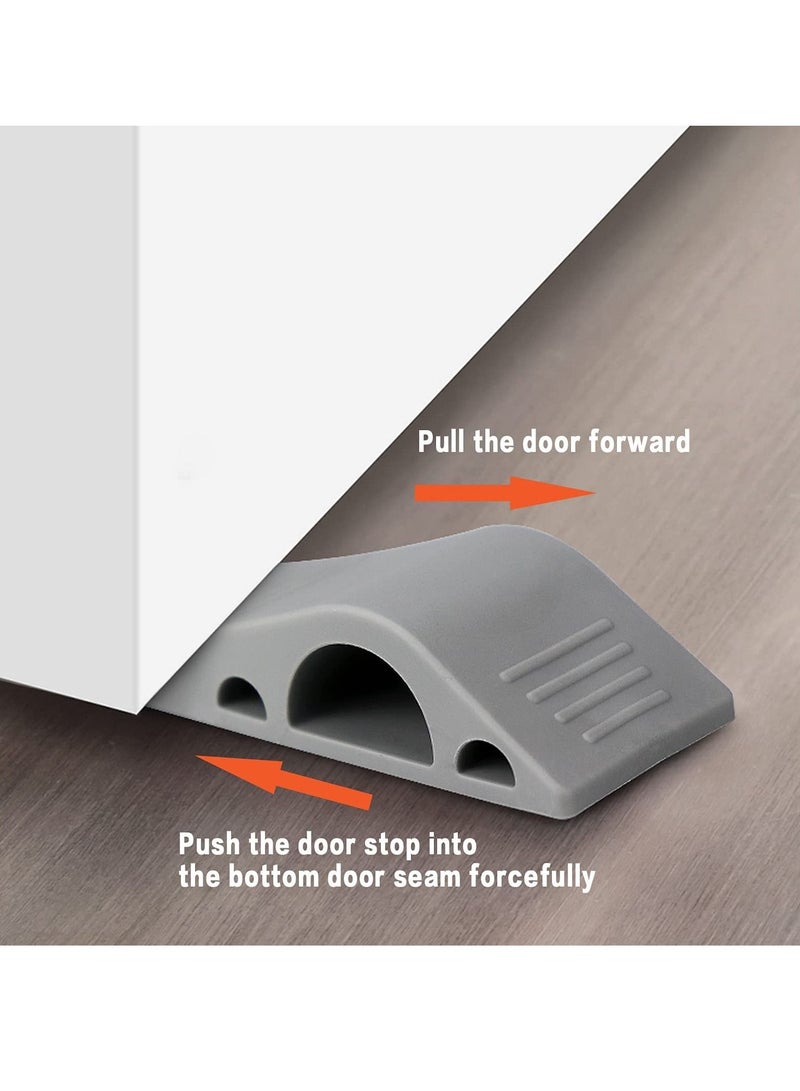 PAMEER Door Stoppers Security Wedge and Door Jammer Rubber Stopper with Weather Stripping 5 Meter Self Adhesive Foam Window and Door Seal Strip Soundproof Windproof Dust-Proof Weather Strip - Image 2