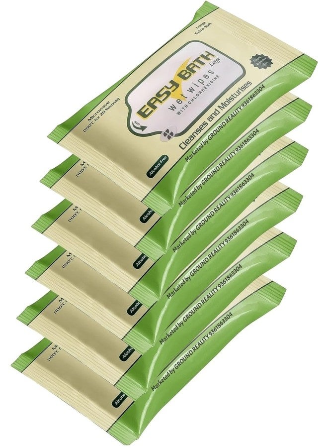 PEPL Premium 6 Pack X10= 60 Easy Bath Body wet wipes for Adults Patients Women Elders Men Baby | Body Cleaning Hospitals Home Care Travel Pack Large Size Doctors Choice Easy Eco Bath Wet Wipes - Image 1
