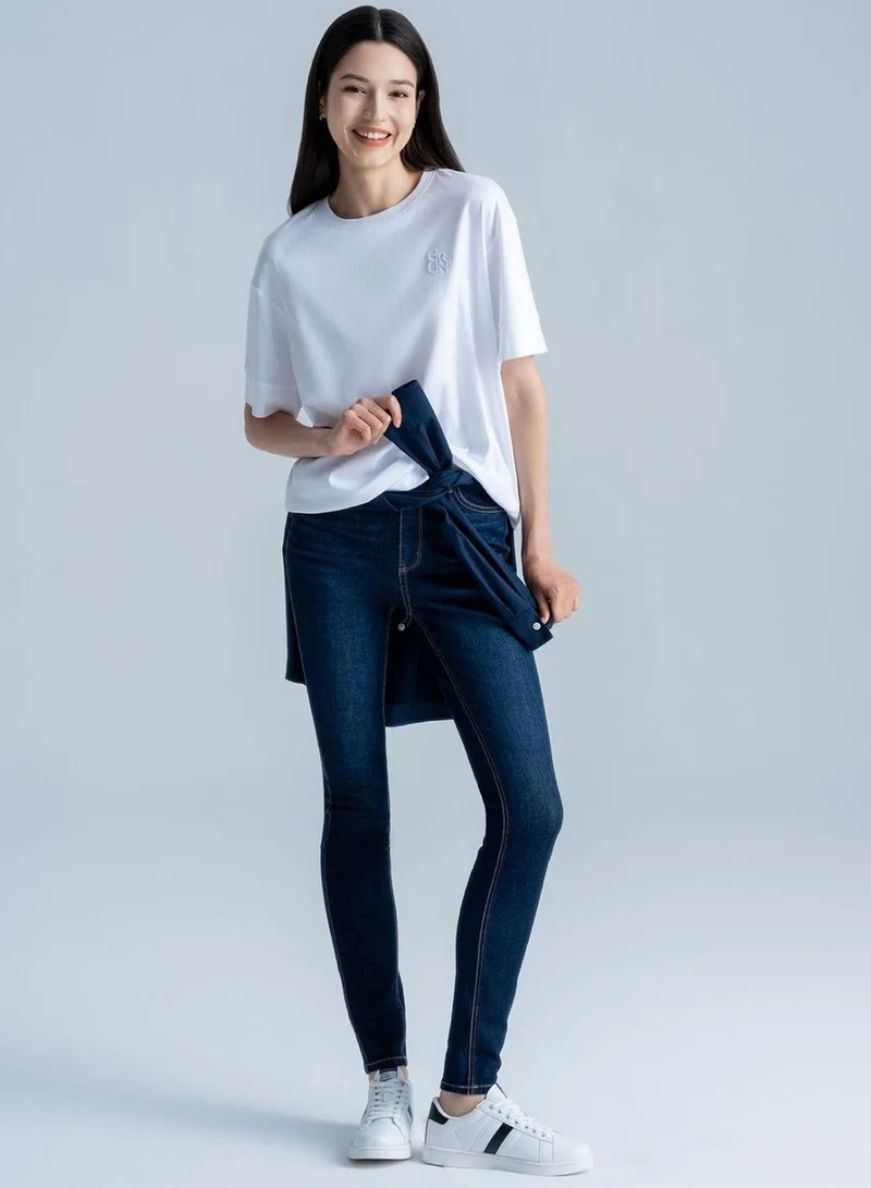 GIORDANO Women's High Rise Slim Tapered Jeans - Comfortable & Stylish Denim