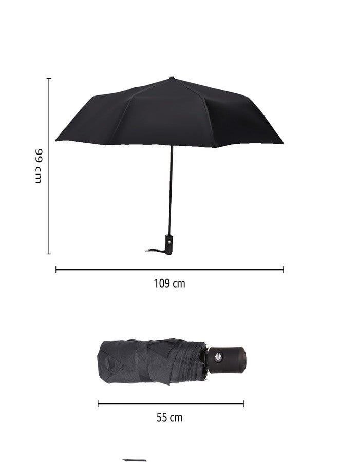 GLNRM مظلة GLNRM قابلة للطي والفتح التلقائي، مظلة محمولة أوتوماتيكية للمطر، مظلة قابلة للطي للرجال والنساء، حقيبة ظهر، حقيبة يد، مظلة محمولة للسفر (عبوة من قطعة واحدة) (أسود) - Image 3