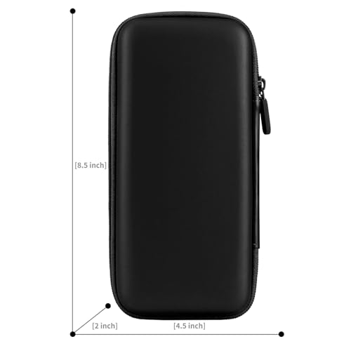 iMangoo Travel Essential Electronics Organizer Pouch Charger Case Shockproof Dual Zipper Power Bank Cables Tech Accessories Purse, Men & Women Travel Must Have Storage Bag, 8.5x4.5x2 inch Black - Image 5