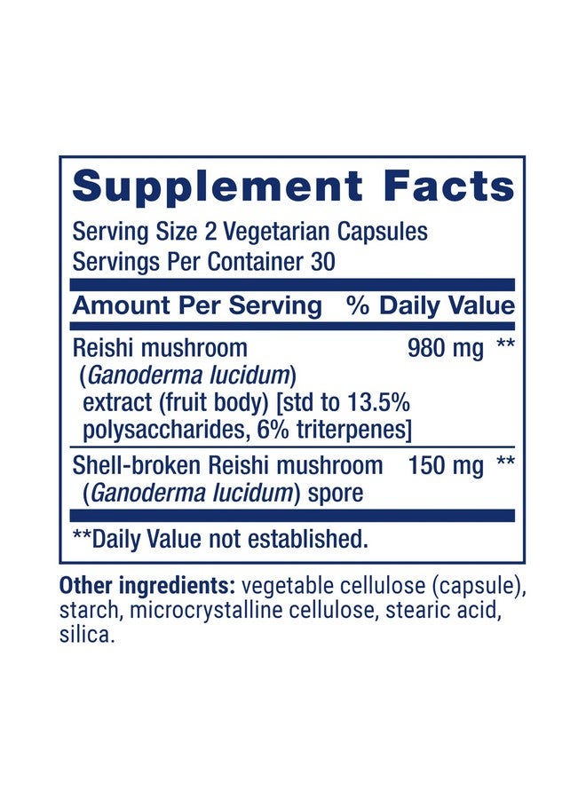 Life Extension Reishi Extract Mushroom Complex - Mushrooms Herbal Supplement for Immune Support - Ganoderma Lucidum Extract - Gluten-Free, Non-GMO, Vegetarian - 60 Capsules - Image 3