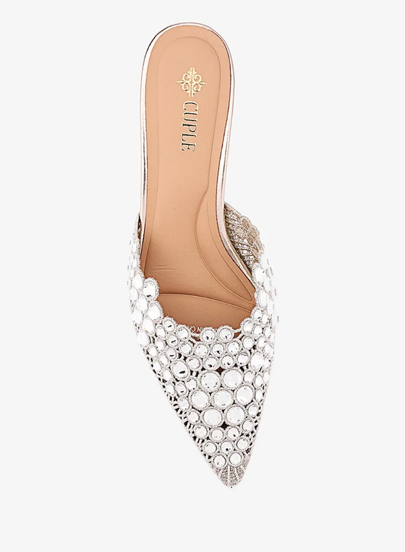 Cuple  Women Embellished Mule Heels for Women | Best Price UAE
