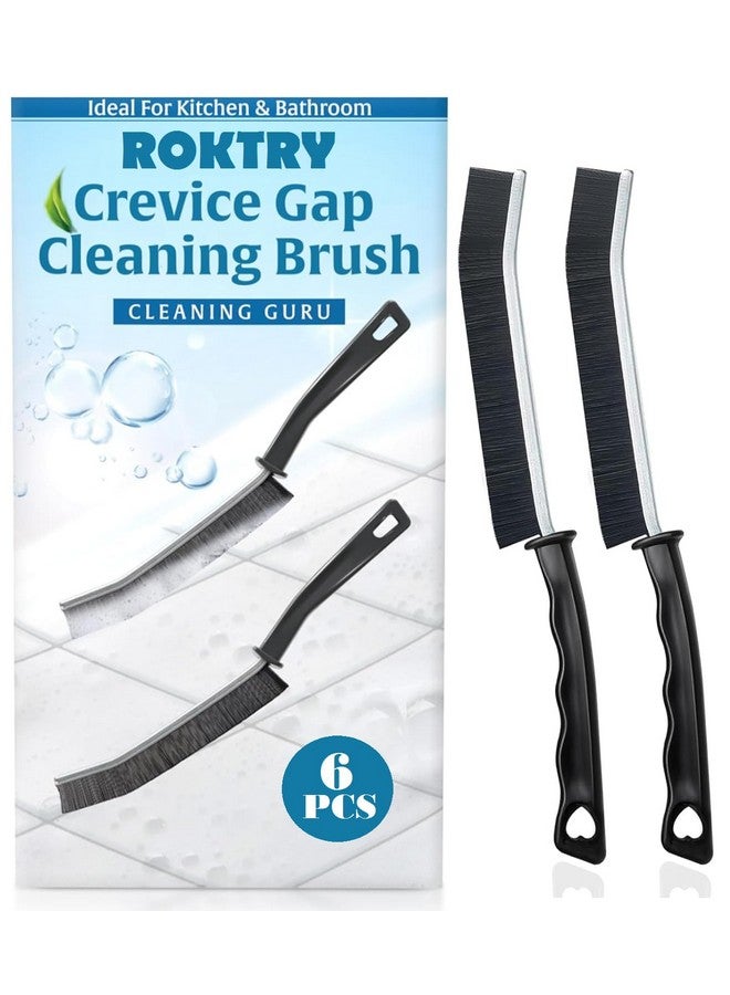 ROKTRY 6 pcs Crevice Cleaning Brush, Hard-Bristled Cleaning Brush Tool, for Kitchen Surfaces, Window Slots Dead Corners, Tiles & Faucetsr, Bathroom Gap - Image 1