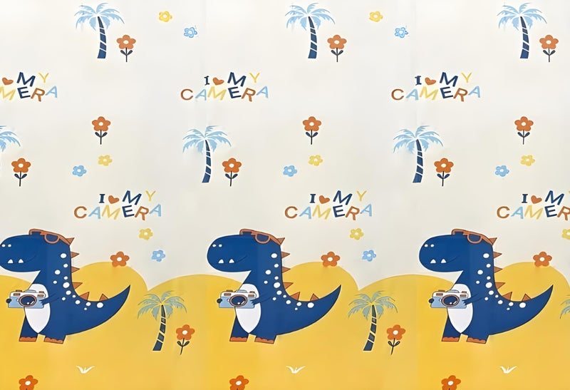 Gleeson 300 Tc Kids Elastic Fitted Bedsheet,Dinosaur Animals Printed Bedsheet,Bedsheets for Girls|Boys,King Size Bedsheet Cartoon,Bedsheets for Double Bed with 2 Pillow Covers (72 x 78 x 8 Inch) - Image 2
