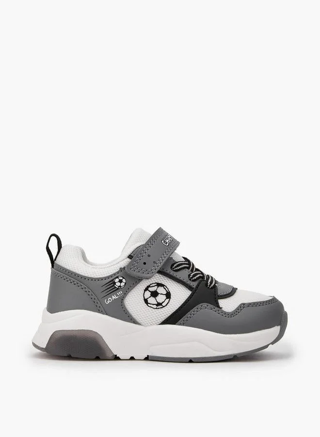 جونيورز Boys Hook & Loop Light-Up Ankle Sneakers