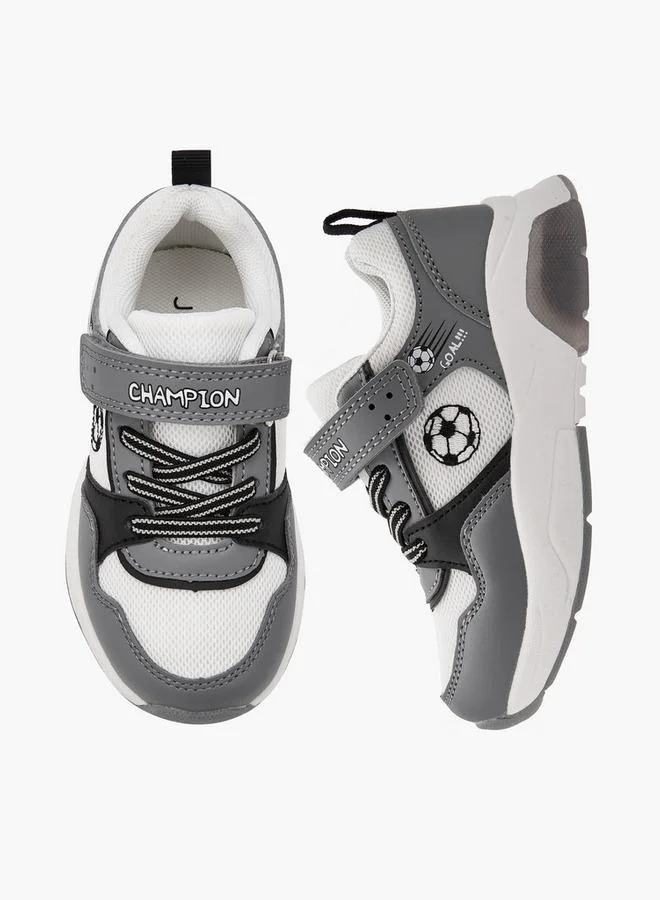 جونيورز Boys Hook & Loop Light-Up Ankle Sneakers