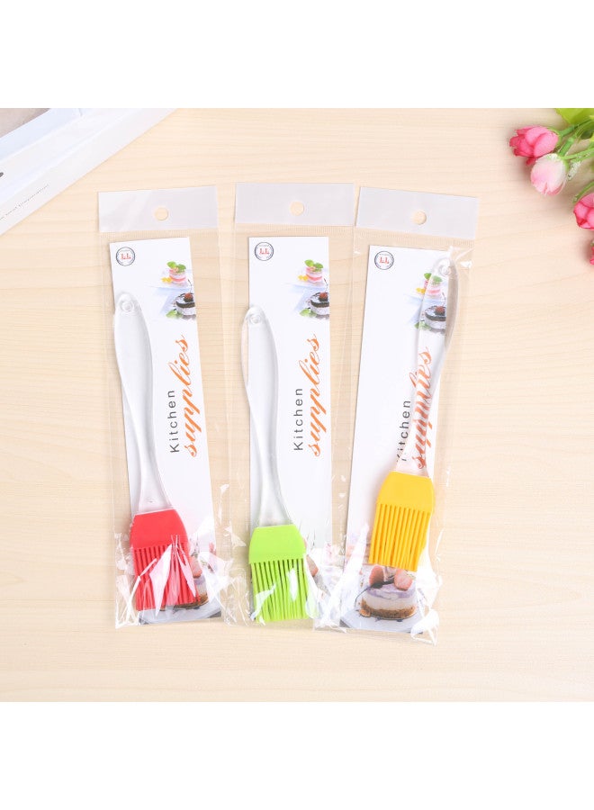 Hot Sale Direct Selling Household Kitchen Silicone Baking Suit Card Bag Baking Tools Barbecue Brush Cream Scraper Translucent-Specifications:Card Bag Small Brush - Image 1
