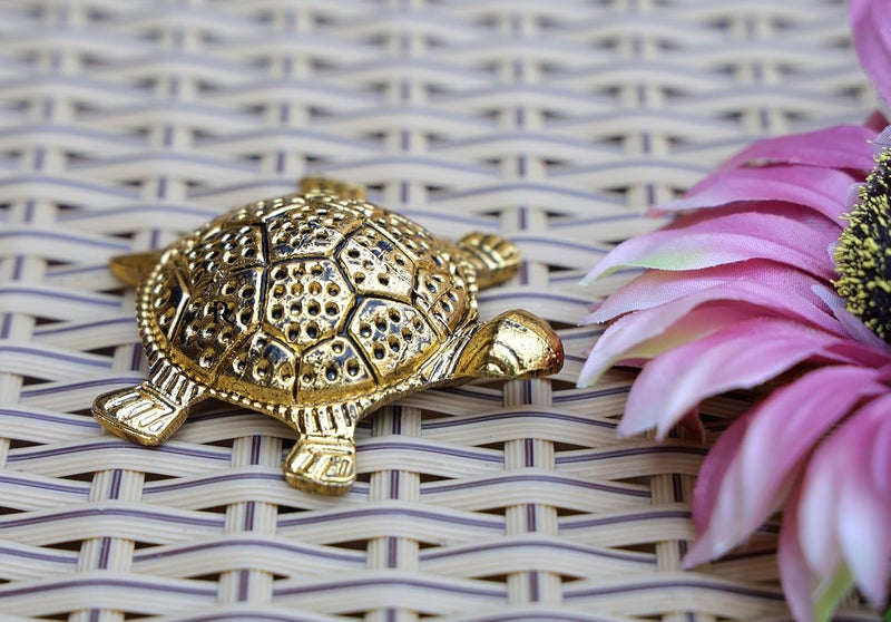RUSTIC RELICS Metal Tortoise Vastu Feng Shui On Glass Plate Brass Metal Made Turtle Showpiece Figurine for Home Dcor for Good Luck Perfect for Gifting Purpose Office Room - Image 4
