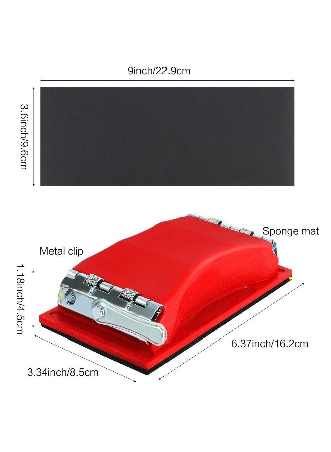 VERONES Sandpaper, 90 Pcs 400 to 3000 Grit Wet Dry Sandpaper with Red Handle Assortment 9x3.6 Inch for Automotive Sanding - Wood Furniture Finishing - Wood Turing Finishing and More - Image 2