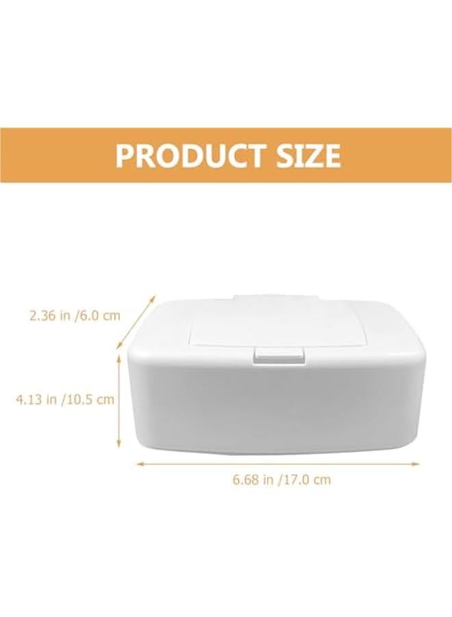 Arabest Replenishable Wipes Holder Portable Container for Bathroom Home White Cover Box  - Image 2