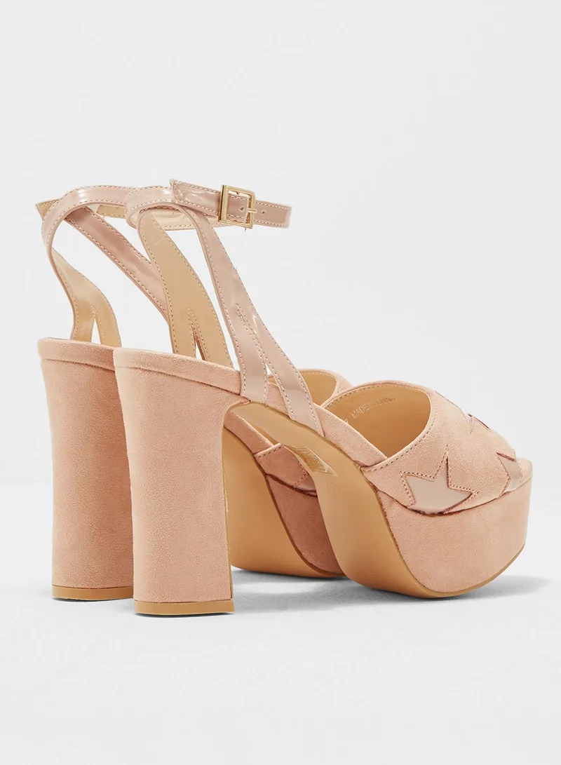 Public Desire X VIPD Collection CC Clarke Fever Patent Star Platform Heels