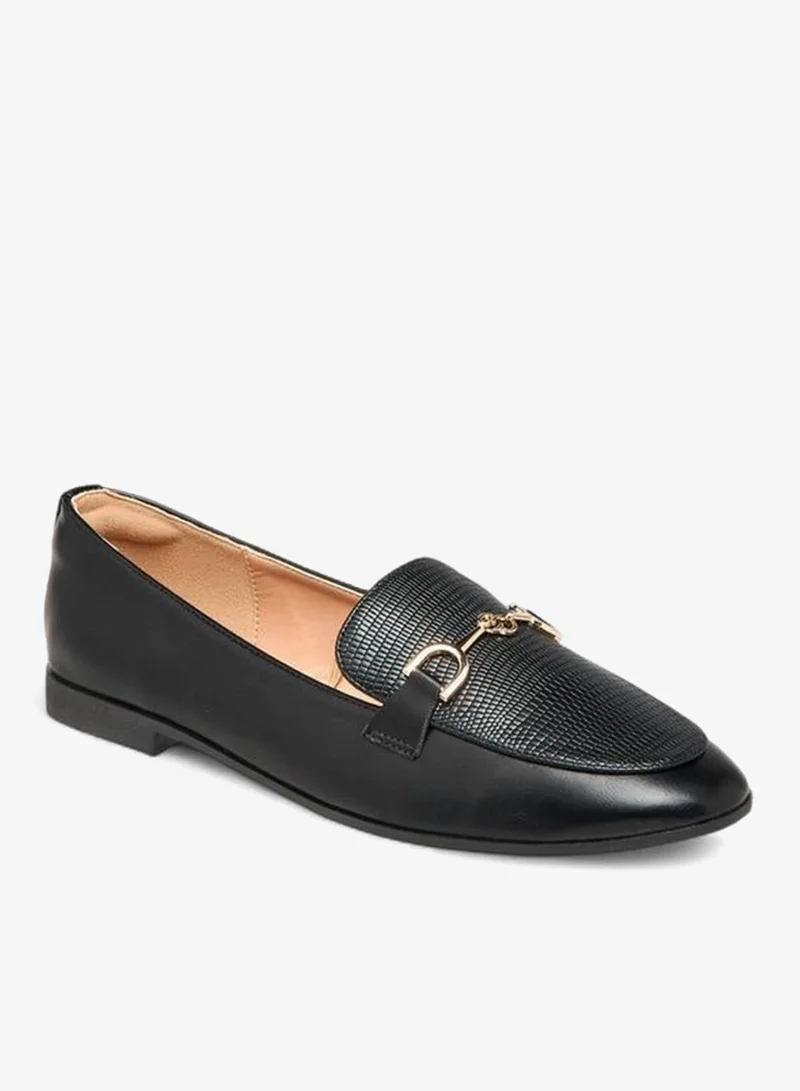 Celeste BLACK Women's Panelled Slip-On Loafers for Women | Best Price UAE