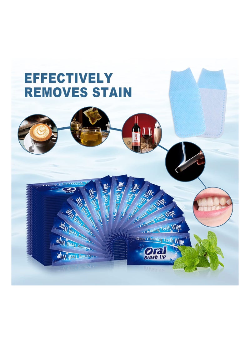 Y&D Mint-Flavored Oral Wipes, Teeth Whitening Wipes Cleaning Wipe, Portable and Disposable, for On-The-Go, Travelling, Office, Home, Ect. Sugar Free(Dark Blue, 60 Pcs)  - Image 5