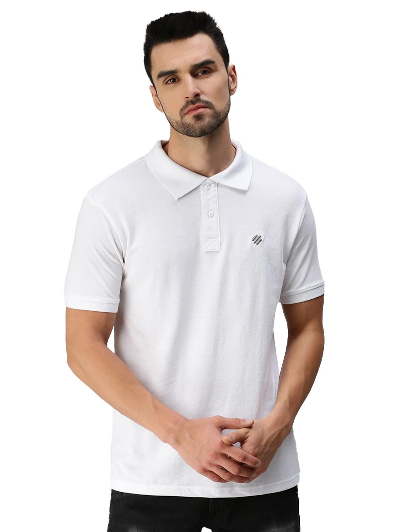 ONN Men's Polo (8904209864802 CASUALZ_431_Medium_White) - Image 1
