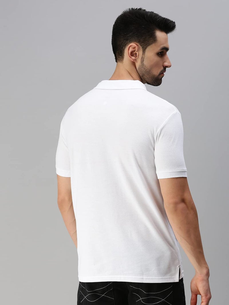 ONN Men's Polo (8904209864802 CASUALZ_431_Medium_White) - Image 4
