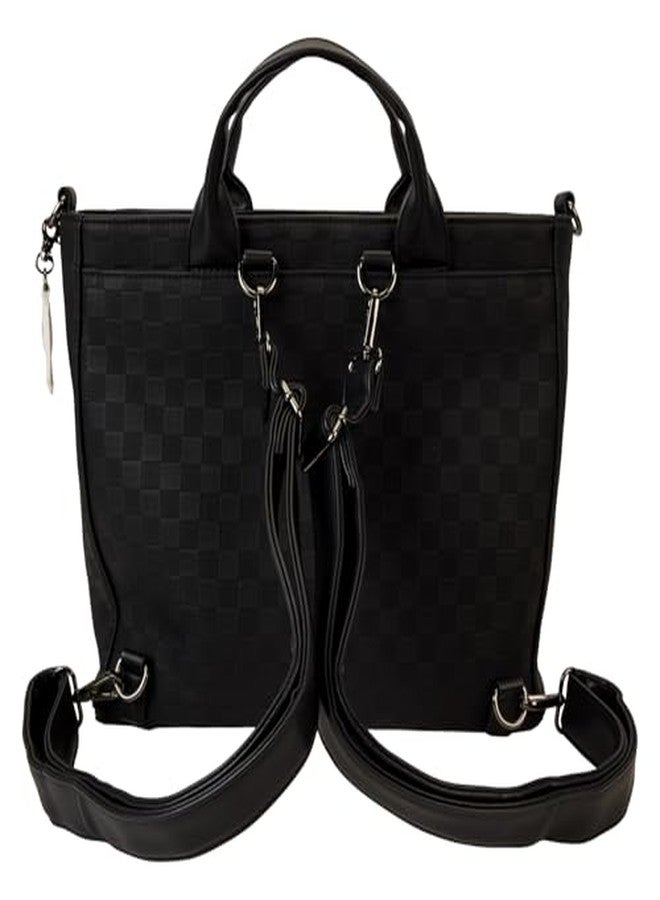 Loungefly Mickey Mouse Checkered Texture Convertible Backpack & Tote Bag - Image 4