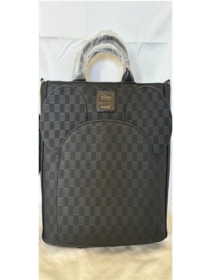 Loungefly Mickey Mouse Checkered Texture Convertible Backpack & Tote Bag - Image 2