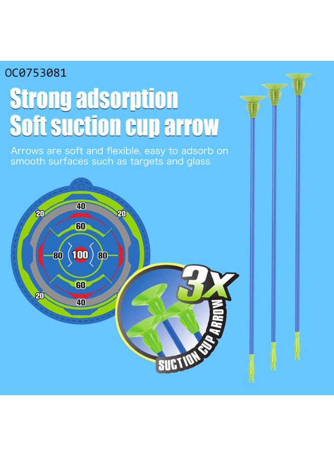 POWER Archery set for children with arrows and target board, educational sports game in blue and green, archery set with circular scoreboard - Image 4