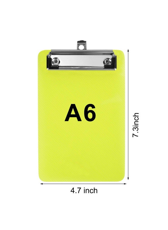 Mity Rain Plastic Colorful Mini Clipboard Pretty Cute Clipboard Memo Size Pocket Clip Boards 4.7X7.3 Inch A6 Clipboards For Classrooms Offices Restaurants Doctor Offices Set Of 5 - Image 5