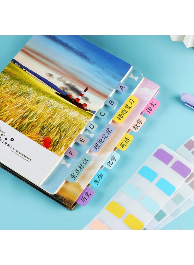 HELPS Morandi Lead Stickers Classified Writing Notes Stickers Color Fluorescent Stickers Bookmarks Transparent Post-it Notes Index Stickers - Image 2