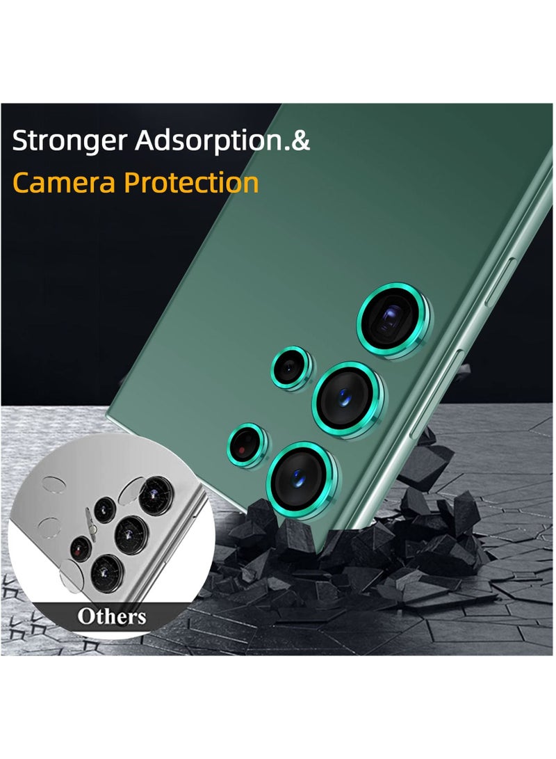 BORTONY Galaxy S23 Ultra Camera Lens Protector Tempered Glass Accessories Aluminum Edge Scratch Resistant Case Friendly for Samsung Galaxy S23 Ultra - Image 3