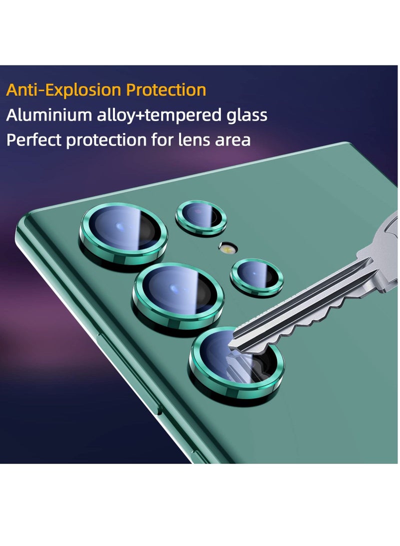 BORTONY Galaxy S23 Ultra Camera Lens Protector Tempered Glass Accessories Aluminum Edge Scratch Resistant Case Friendly for Samsung Galaxy S23 Ultra - Image 2