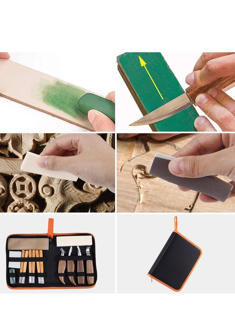 26-in-1 Wood Carving Kit with Detail Knife, Whittling Chisel Gloves, Knife Sharpener for Spoon, Bowl, Kuksa Cup (Carving Kits)  - Image 3