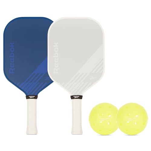 Reebok - Pickleball Set for 2 Players, Fiberglass Power Paddles with 13mm Polypropylene Core, Comfort Grip Handles, Aero Flight Balls, Ideal for Sports and Enthusiasts - Image 1