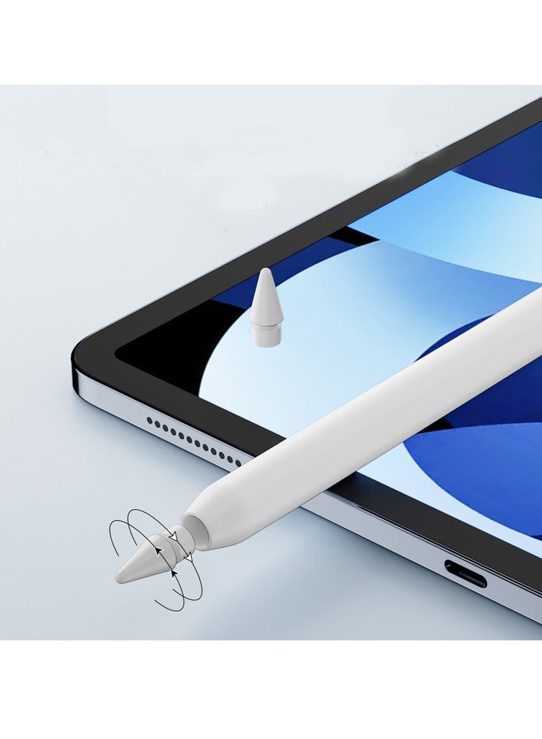 4-Piece Stylus Pencil Tips Set for Apple White  - Image 2