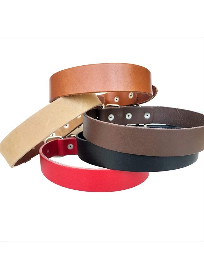 MONODOG Premium Leather Dog Collar - Durable and Fashionable Straight Collar for Comfortable Control and Training (Medium (13-18" (33-46cm)), Dark Brown) - Image 4