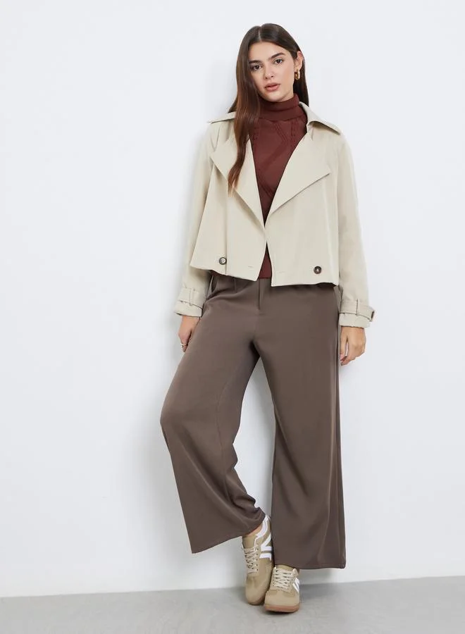 Styli Styli Women Cream Boxy Fit Trench Jacket