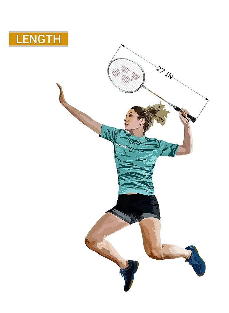 GR 303i Aluminium Strung Badminton Racket with Full Racket Cover | For Beginners | 83 grams | High Durability