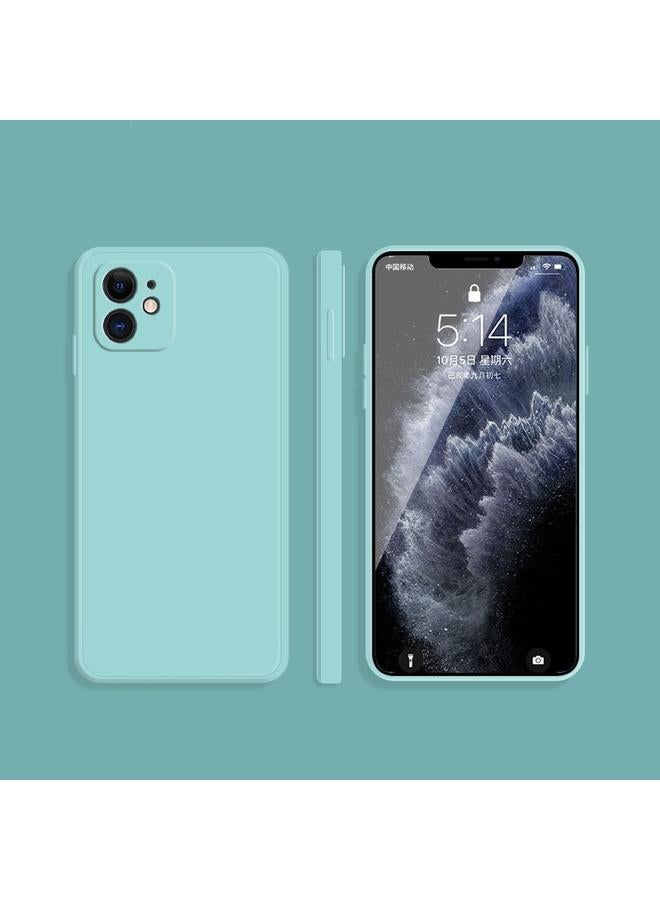اس-توب جراب لهاتف iPhone 11 بلون سادة من السيليكون السائل المقلد بحافة مستقيمة وغطاء حماية كامل مقاوم للسقوط - Image 1