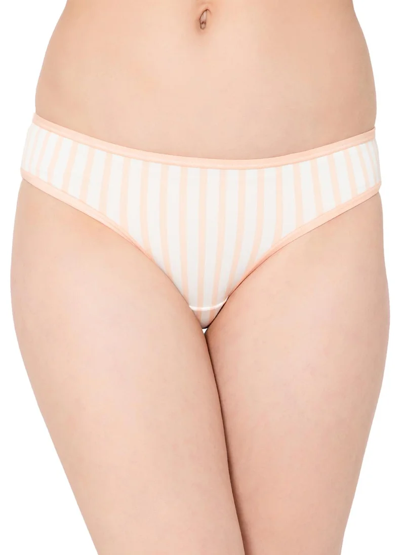 كلوفيا Clovia Low Waist Striped Bikini Panty in White