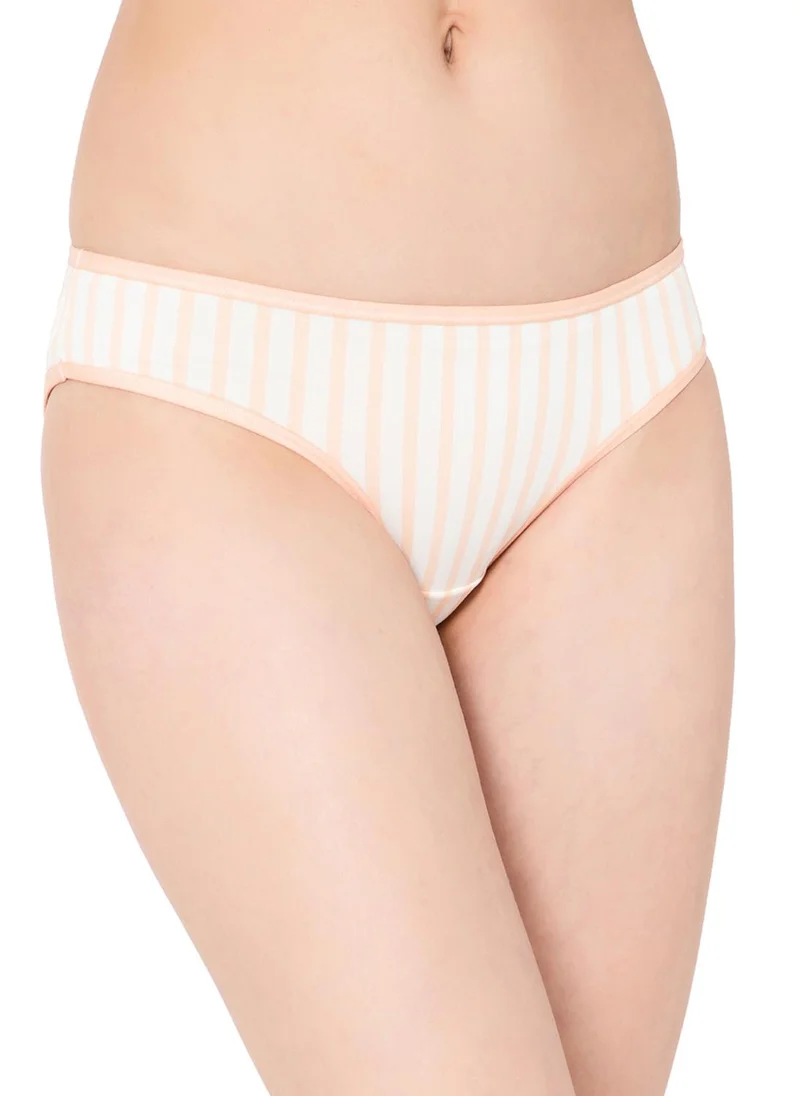 كلوفيا Clovia Low Waist Striped Bikini Panty in White