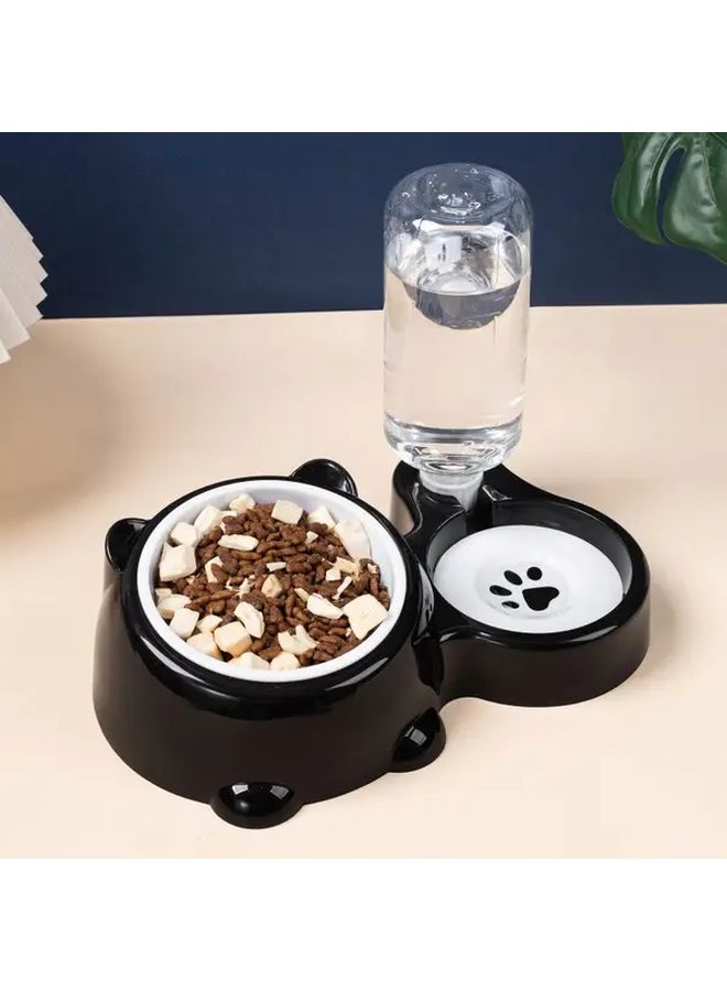 Automatic Pet Bowl 2 In 1 Stainless Steel Blue Cat And Dog Bowl Automatic Refill Ergonomic Raised Feeding Watering Durable Plastic One Touch Operation Easy Cleaning Dual Use Food Water Dispenser Modern Pet Accessory Easyclean Material - Image 2