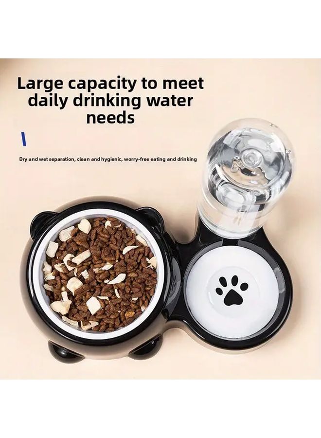 Automatic Pet Bowl 2 In 1 Stainless Steel Blue Cat And Dog Bowl Automatic Refill Ergonomic Raised Feeding Watering Durable Plastic One Touch Operation Easy Cleaning Dual Use Food Water Dispenser Modern Pet Accessory Easyclean Material - Image 5