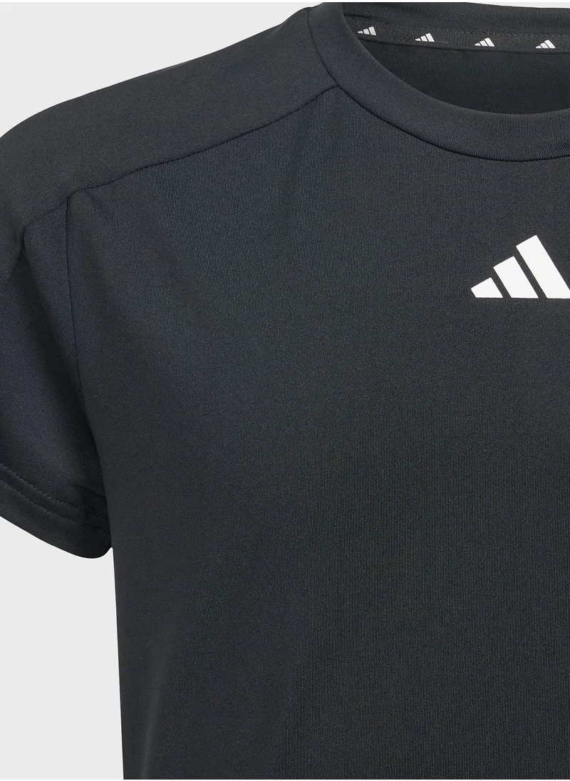 Adidas 3 Stripes Kids Train T-Shirt Set